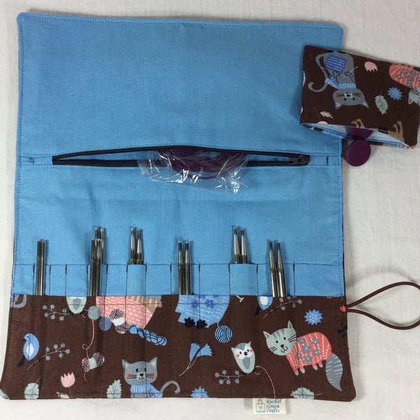 Cats Interchangeable needle case, interchangeable organiser, addi needle case, 