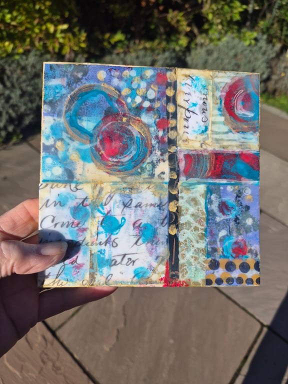 "Fragments of thought" is an abstract collage