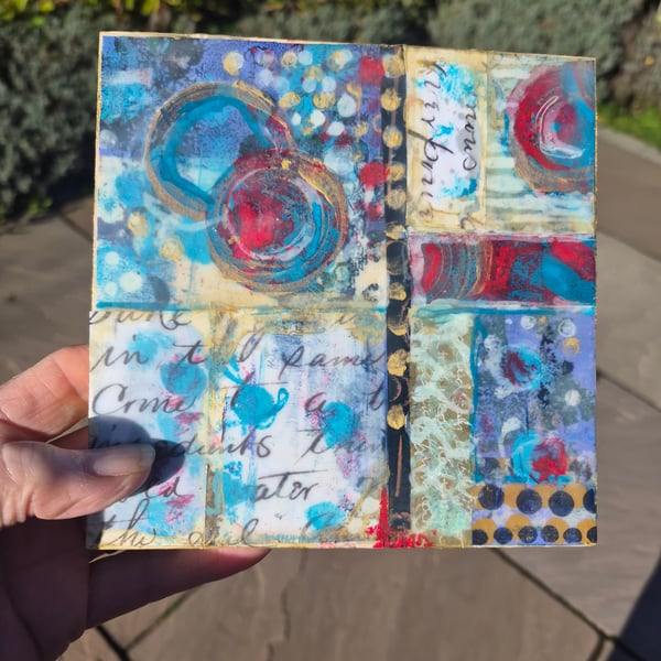 "Fragments of thought" is an abstract collage