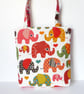 Tote Bag, Elephants - Image 3