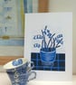 Bluebells in blue pot - Image 4