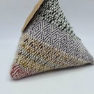 Pyramid handwoven lavender bag