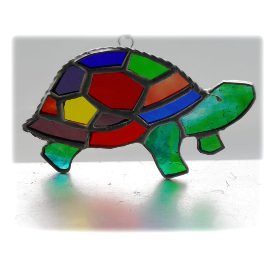 Tortoise Suncatcher Stained Glass Handmade Rainbow 024 Turtle 