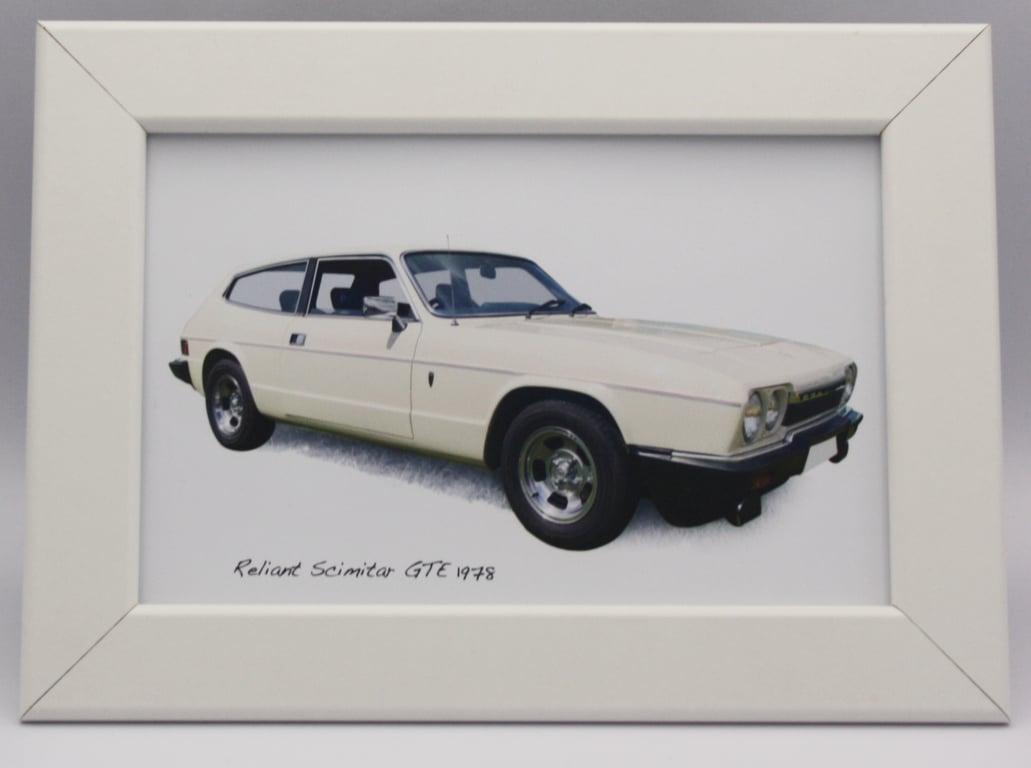 Reliant Scimitar GTE 1978 - 4x6" Photograph in a Black or White frame
