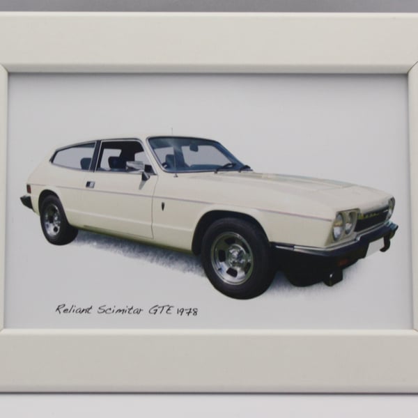 Reliant Scimitar GTE 1978 - 4x6" Photograph in a Black or White frame