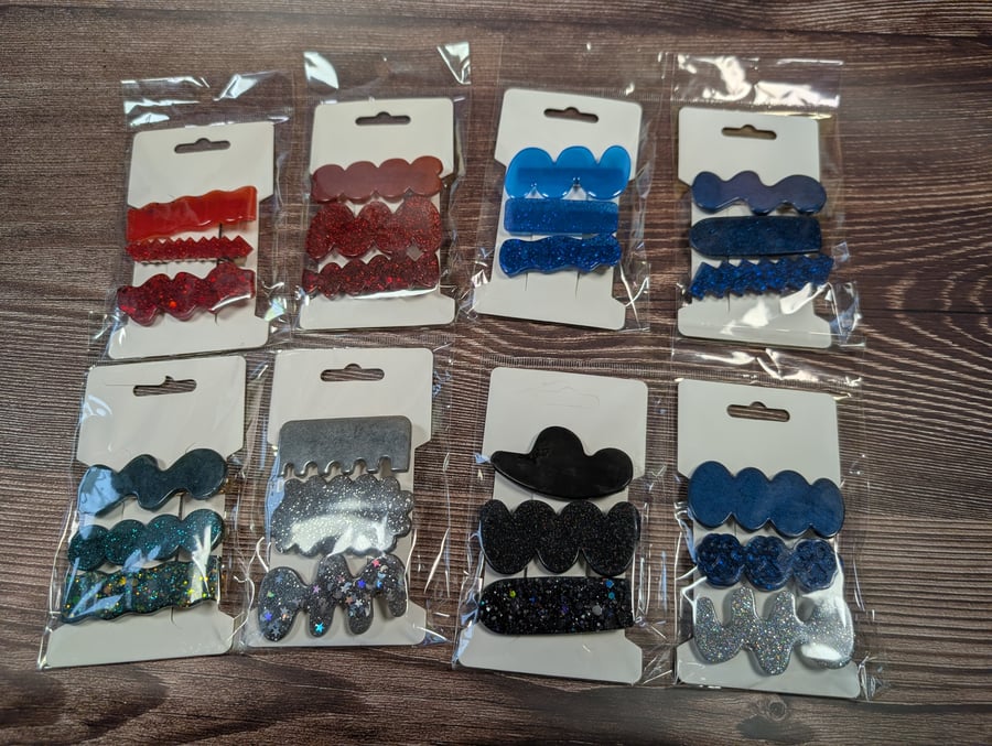 Handmade Resin Hair Clips – Unique & Uniform-Friendly