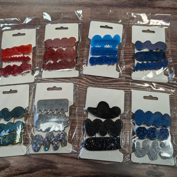 Handmade Resin Hair Clips – Unique & Uniform-Friendly