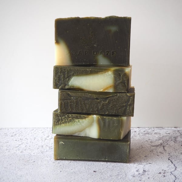 3 or 5 Tea Tree and Spirulina soaps bars, multibuy, vegan