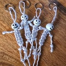 Macrame Skeleton Pumpkin Ghostface Spider Keyrings Bag Accessory 