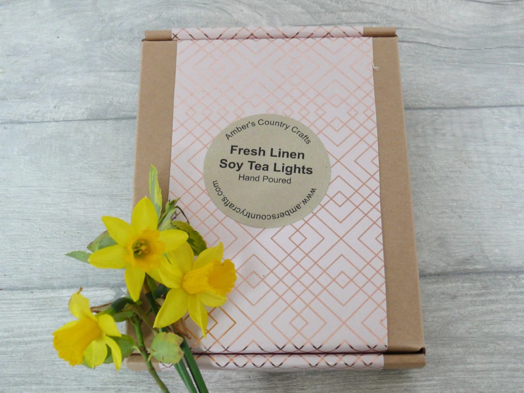 Fresh Linen Soy  Tea Lights  