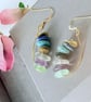 Gemstone Cluster Earrings on 24kt Gold Plated Sterling Silver  - Image 3