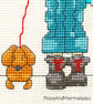 Lady walking a Dachshund Dog Cross Stitch Pattern (Digital Download) - Image 3