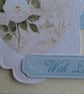 With Love Card - Cream Roses - Image 3
