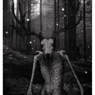 Wendigo Black and White Illustration, Dark Art,... - Folksy