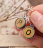 Initial Earrings; Personalised Antique Typewriter Key Jewellery for a Writer - Image 5