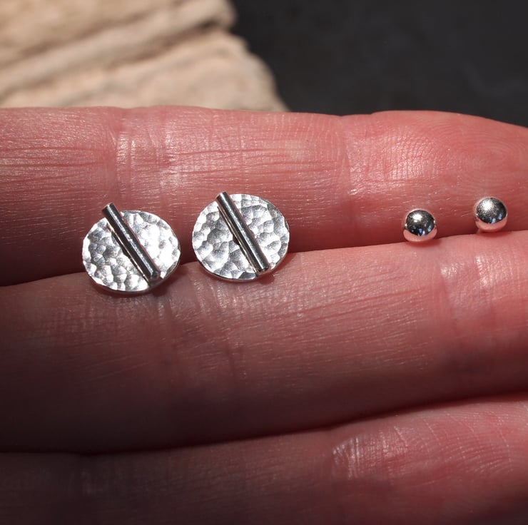 Silver Interchangeable Earring Set, Silver Stud... Folksy