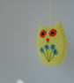 Hand embroidered felt owl hanging decoration - Image 6