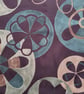 Purple, Grey, Dusky Pink & Blue Liberty Natures's Symmetry Print Fabric Necklace - Image 4