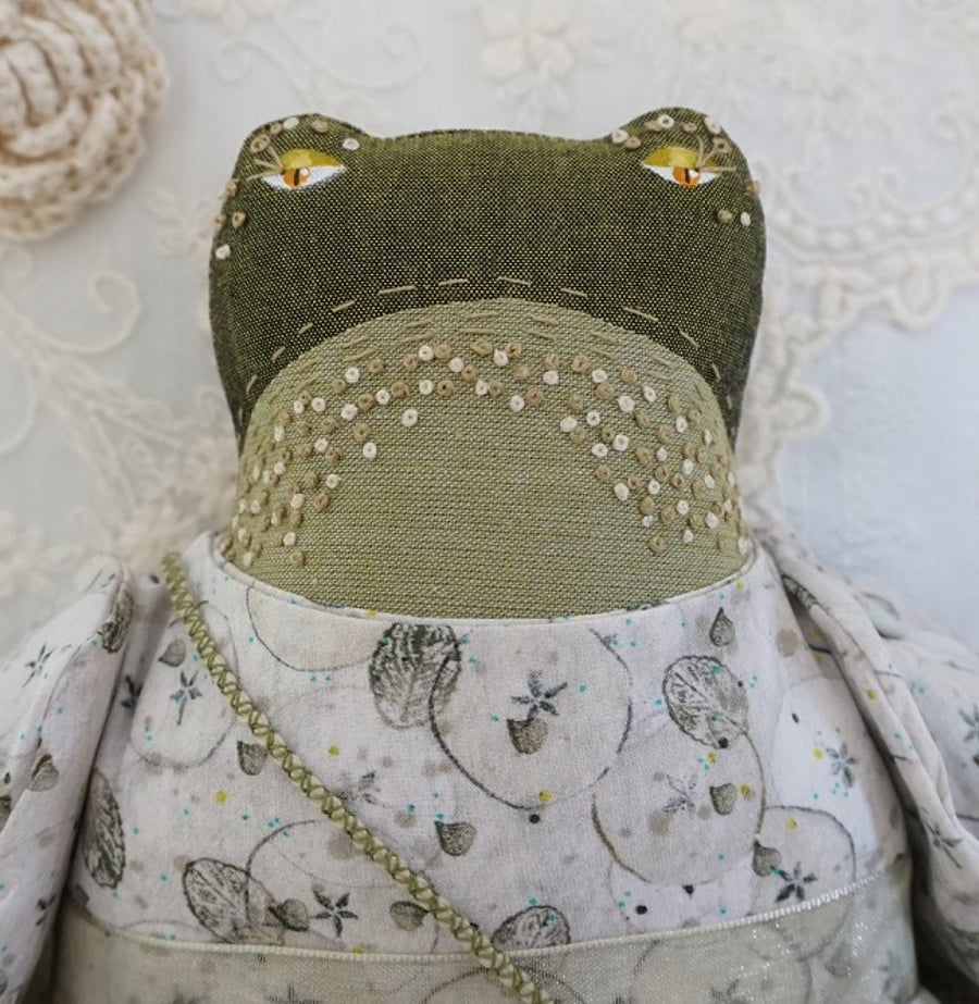 Afel, A Grumpy Frog Doll