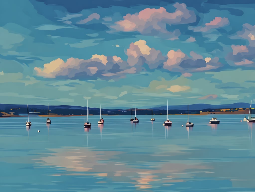 A4 Print Boats in Harbour Hidden Scotland 