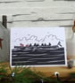 Gig Rowers Christmas Card - rowing, Cornish pilot gig, Cornwall, Xmas row - Image 2