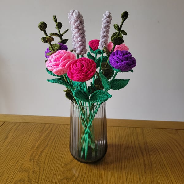 Everlasting Crochet Flower Stems — Mix & Match Your Own