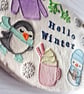 Hello Winter hanging plaque decoration - Image 4
