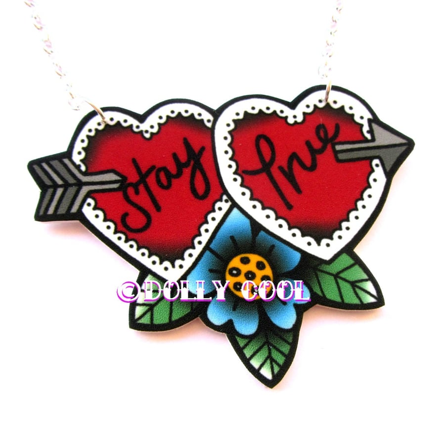 Stay True Sweetheart Necklace by Dolly Cool 40s 50s Reproduction Vintage Style 