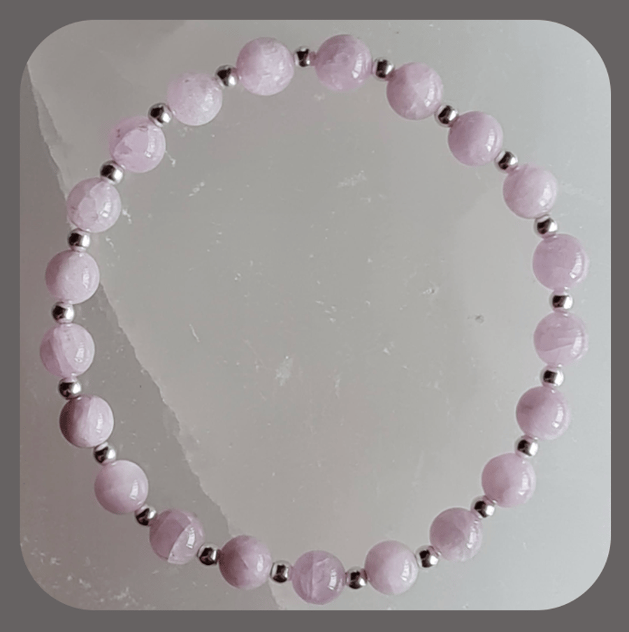 Kunzite and Sterling Silver bracelet