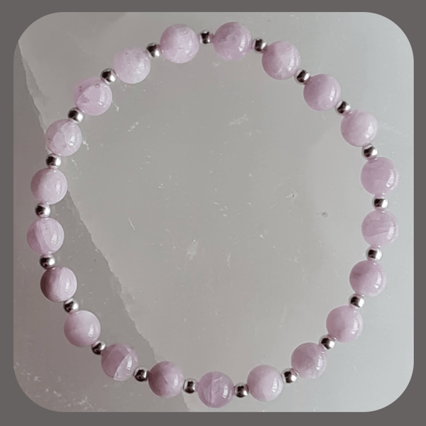 Kunzite and Sterling Silver bracelet