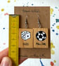 Alphabet Abacus Dado Pallone Earrings - Dice Ball - Old Stock - Super Seconds - Image 4