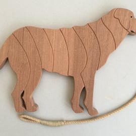 Black Labrador Trivet in Sapele