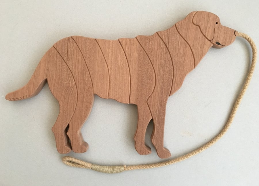 Black Labrador Trivet in Sapele