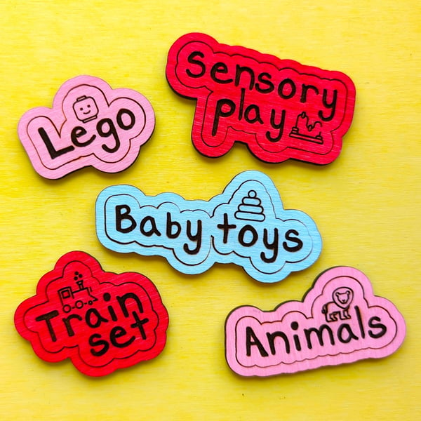 Children's Play Room Toy Storage Organiser Labels 