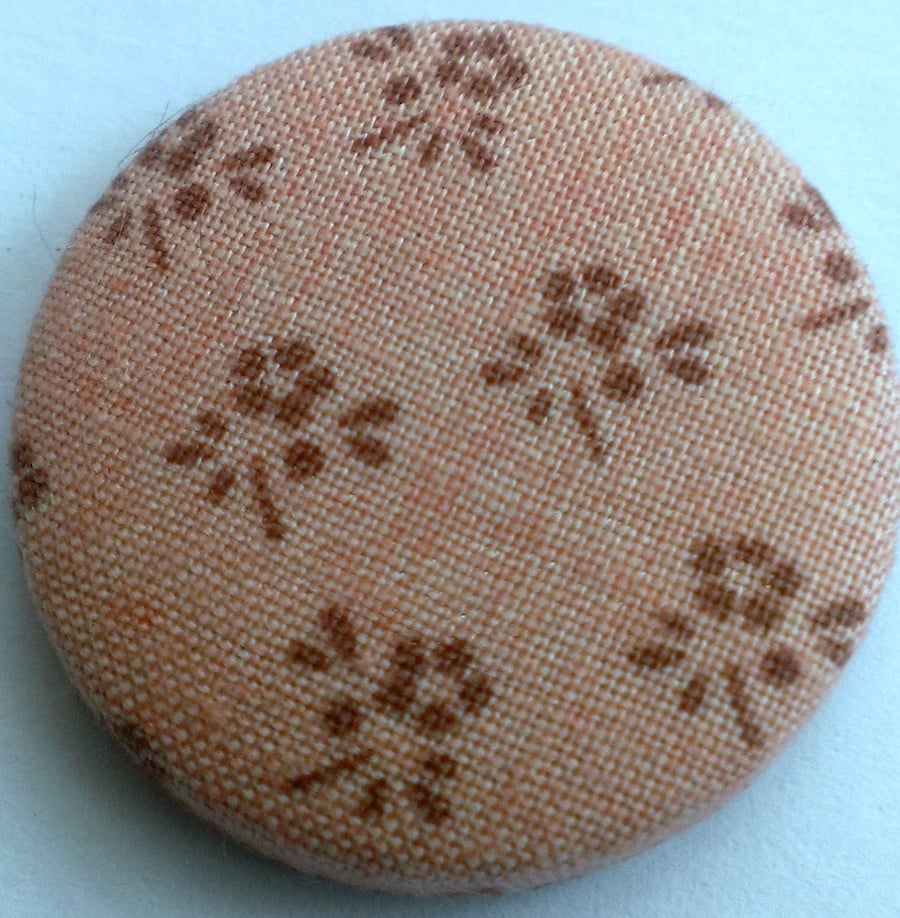 Pink Flower Fabric Badge