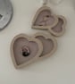 Handmade Heart Ring Dish Pair: Ceramic Stoneware Jewelry Holder - Image 1