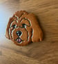 Handmade Ceramic cavapoo fridge magnet - Image 2