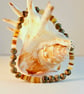 Leopardskin Jasper & Shell Bracelet - Larger Wrist Size -Men - Father's Day Gift - Image 4