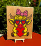 Baby highland cow. Wood plaque 