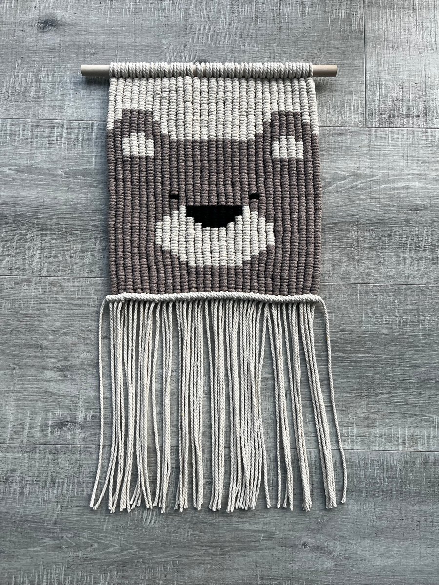 Macrame bear wall hanging 