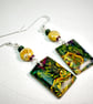 By the Lily Pond Euphorbia Botanical Print Earrings - Image 4