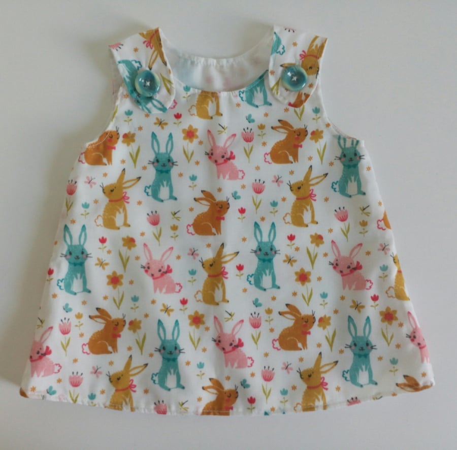 3-6 months, dress, rabbits, Summer dress, A Line dress, 
