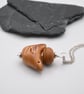 red brown ceramic bird pendant necklace - Image 4