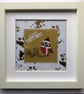 Handmade Framed Robin Art: Christmas Remembrance Keepsake Gift. - Image 5