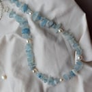 Handmade Birthstone Necklace with Natural Gemstones & Freshwater Pearls