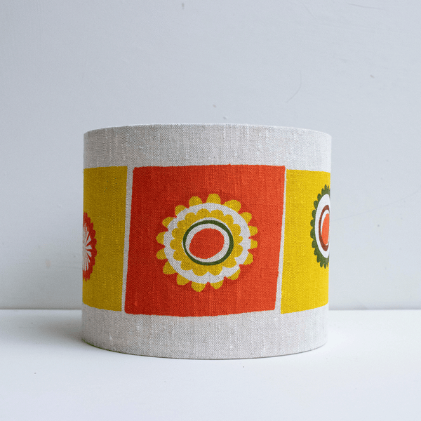 SECONDS SALE - Small hand printed 20cm diameter lampshade. 