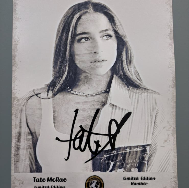 Tate McRae Limited Edition Signed Art Print - Folksy