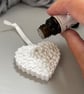 White Marbled Hanging Heart Aroma Stone - Fragrance Diffuser  - Image 3