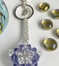 Handbag Charm, Purple & Clear Crystal Star with a Chainmaille Chain and Keyring - Image 7