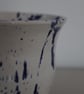 White bowl with blue paint splatter - Image 4